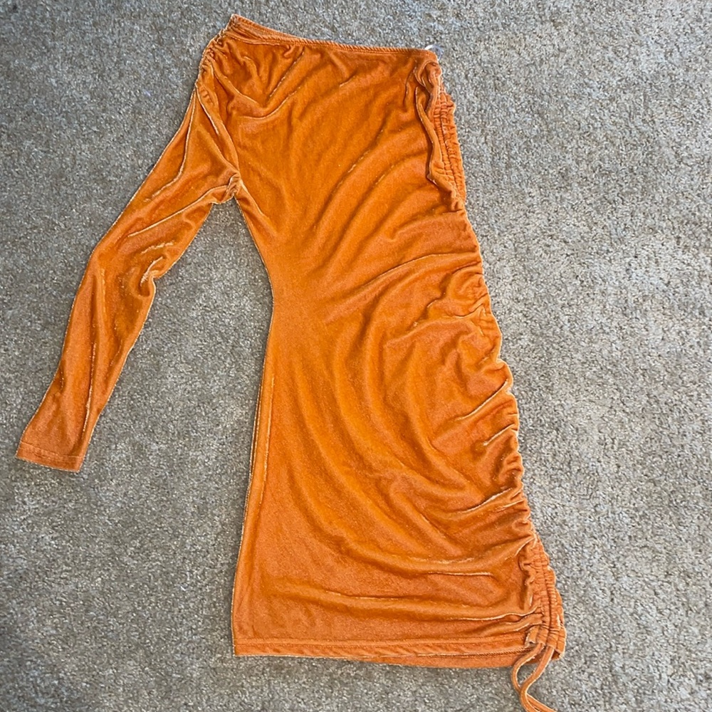 Orange SHEIN One Shoulder Mini dress